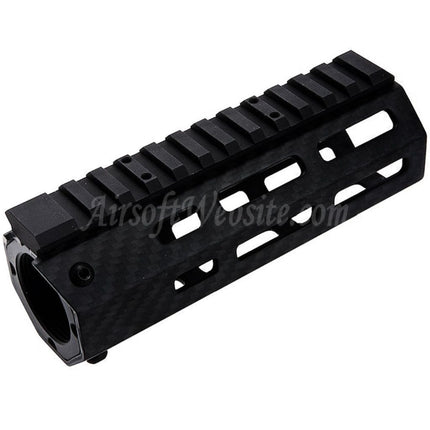 Système de rail de garde-main léger M-LOK en fibre de carbone Revanchist Airsoft 145 mm 5,5 pouces pour fusils Tokyo Marui M4 Series MWS GBB, noir