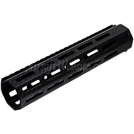 Revanchist Airsoft 245mm 9.5" Inches Lightweight Carbon Fiber M-LOK Handguard Rail System For Tokyo Marui M4 Series MWS GBB Rifles Black