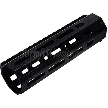 Revanchist Airsoft 180mm 7" Inches Lightweight Carbon Fiber M-LOK Handguard Rail System For Tokyo Marui M4 Series MWS GBB Rifles Black