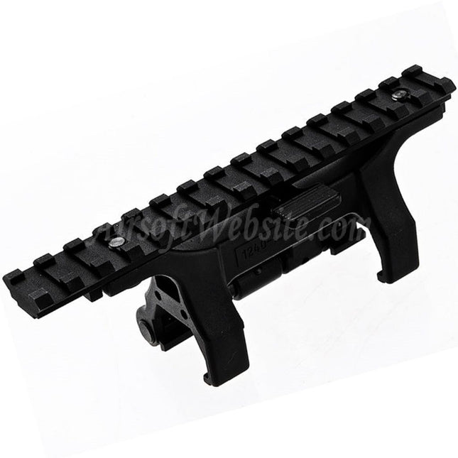 Support de rail Picatinny Old School VFC pour fusils Umarex (Elite Force) H&amp;K MP5 G3 HK53 Series GBB Airsoft Noir