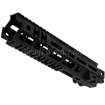 Z-Parts Aluminum 255mm 10" Inches MK4 M-LOK Handguard Rail System with Barrel Nut For GHK M4 Series GBB Rifles Airsoft Black