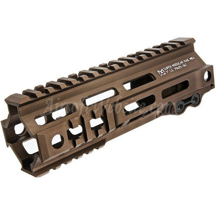 Système de rail de garde-main Z-Parts en aluminium 185 mm 7 pouces MK4 M-LOK avec écrou de canon pour fusils GHK série M4 GBB Airsoft Tan