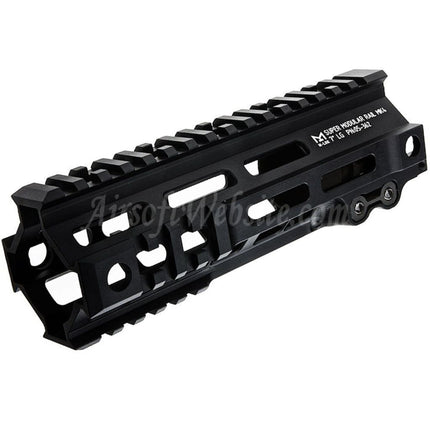 Z-Parts Aluminum 185mm 7" Inches MK4 M-LOK Handguard Rail System with Barrel Nut For Tokyo Marui M4 Series MWS GBB Rifles Airsoft Black