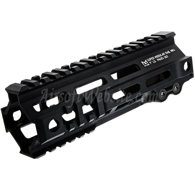 Système de rail de garde-main Z-Parts en aluminium 185 mm 7 pouces MK4 M-LOK avec écrou de canon pour fusils Tokyo Marui série M4 MWS GBB Airsoft noir