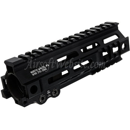 Z-Parts Aluminum 185mm 7" Inches MK4 M-LOK Handguard Rail System with Barrel Nut For Tokyo Marui M4 Series MWS GBB Rifles Airsoft Black