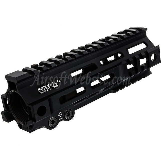 Système de rail de garde-main Z-Parts en aluminium 185 mm 7 pouces MK4 M-LOK avec écrou de canon pour fusils Tokyo Marui série M4 MWS GBB Airsoft noir