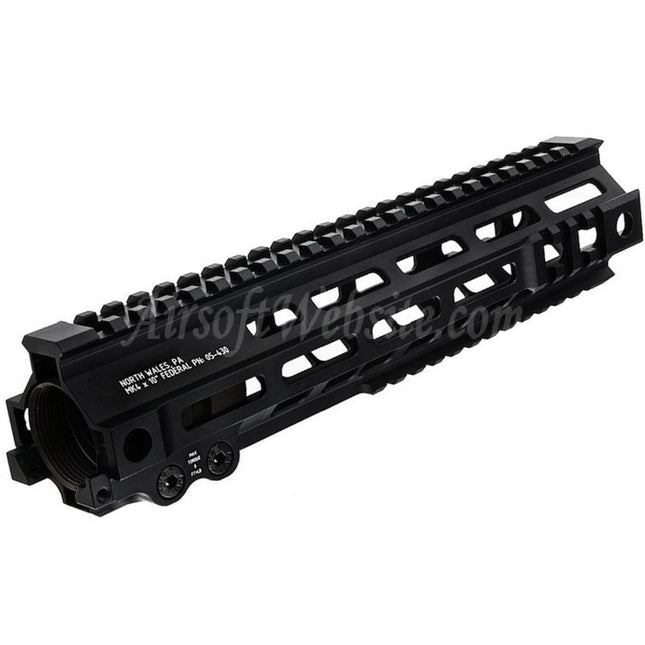 Système de rail de garde-main Z-Parts en aluminium 260 mm 10 pouces MK4 M-LOK avec écrou de canon pour fusils Tokyo Marui série M4 MWS GBB Airsoft noir
