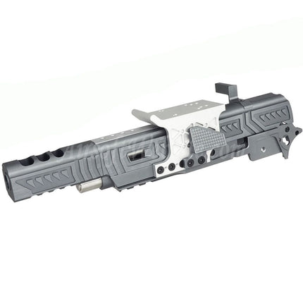 5KU CNC Aluminum Limcat Sabercat Style Barrel Slide Middle Frame Kit Complete Set Suitable For Tokyo Marui Hi-Capa Series GBB Pistols