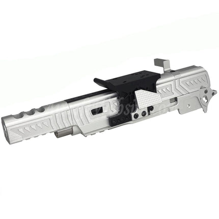 5KU CNC Aluminum Limcat Sabercat Style Barrel Slide Middle Frame Kit Complete Set Suitable For Tokyo Marui Hi-Capa Series GBB Pistols