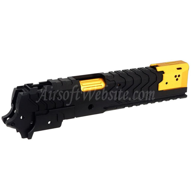 5KU CNC Aluminum Matrix Style Outer Barrel Middle Frame Slide Set For Tokyo Marui Hi-Capa Series GBB Pistols Airsoft