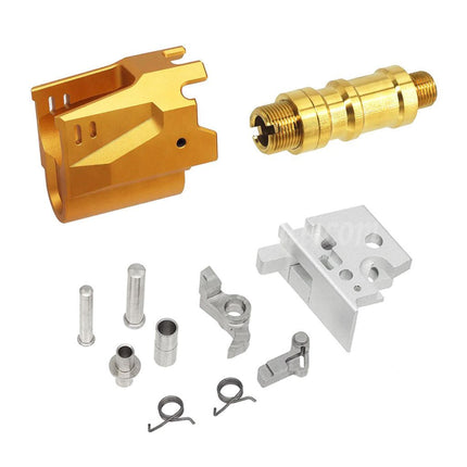 Ensemble de glissières de cadre central et de canon extérieur en aluminium CNC 5KU de style matrice pour pistolets Tokyo Marui Hi-Capa Series GBB Airsoft