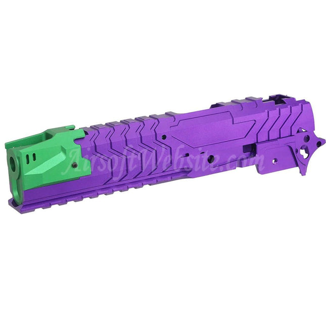 Ensemble de glissières de cadre central et de canon extérieur en aluminium CNC 5KU de style matrice pour pistolets Tokyo Marui Hi-Capa Series GBB Airsoft