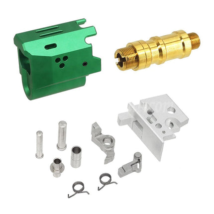 Ensemble de glissières de cadre central et de canon extérieur en aluminium CNC 5KU de style matrice pour pistolets Tokyo Marui Hi-Capa Series GBB Airsoft