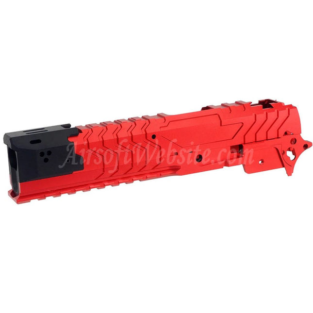 5KU CNC Aluminum Matrix Style Outer Barrel Middle Frame Slide Set For Tokyo Marui Hi-Capa Series GBB Pistols Airsoft