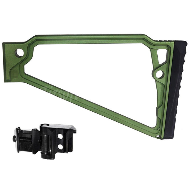 5KU 205mm Aluminum TS-8RP Triangle Rised Cheek Stock with M1913 Adaptor For 20mm Picatinny Stock Adaptor Rifles Airsoft