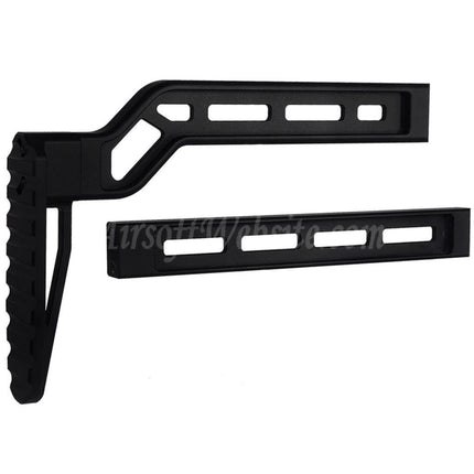 5KU Aluminum Tactical Picatinny Mount Modular Folding Rifle Stock For 20mm Picatinny Stock Adaptor Rifles Airsoft Black