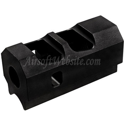 Revanchist Airsoft Aluminium INF Style Kompensator -14mm CCW Linksgewinde Geeignet für Tokyo Marui Hi-Capa Serie GBB Pistolen