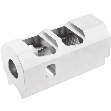 Revanchist Airsoft Aluminium INF Style Kompensator -14mm CCW Linksgewinde Geeignet für Tokyo Marui Hi-Capa Serie GBB Pistolen
