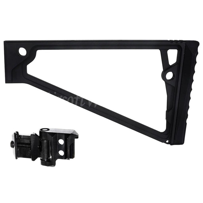 5KU 205mm Aluminum TS-8RP Triangle Stock with M1913 Adaptor For 20mm Picatinny Stock Adaptor Rifles Airsoft