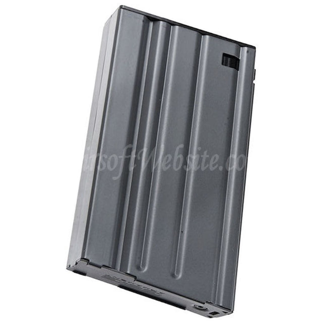 Chargeur G&amp;G 100 coups en métal à capuchon moyen pour fusils AEG G&amp;G G2H TR16 MBR série 308, gris airsoft