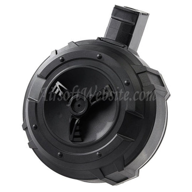 G&G 1730rd Polymer Manual Winding Drum Magazine For G&G PRK9 Series AEG Rifles Airsoft Black