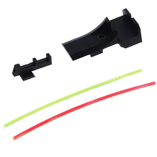 AIP Aluminum Front Rear Fiber Optic Sight V3 For Tokyo Marui Hi-Capa 5.1 Series GBB Pistols Airsoft