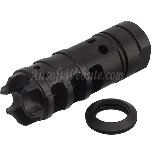CYMA 65mm Dragon Style DGN556 Flash Hider For -14mm CCW Counter-Clockwise Thread Barrel Rifles Airsoft Black