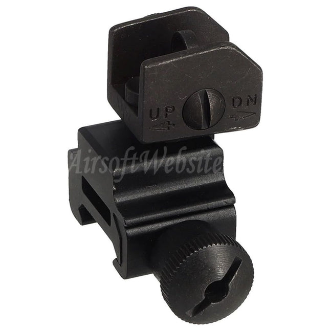 Site web d'airsoft : viseur arrière rabattable en alliage métallique pour fusils à base Weaver standard de 20 mm