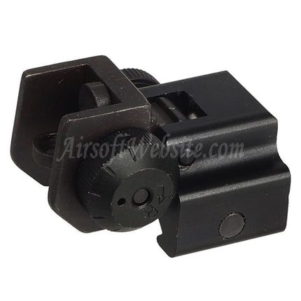 Site web d'airsoft : viseur arrière rabattable en alliage métallique pour fusils à base Weaver standard de 20 mm