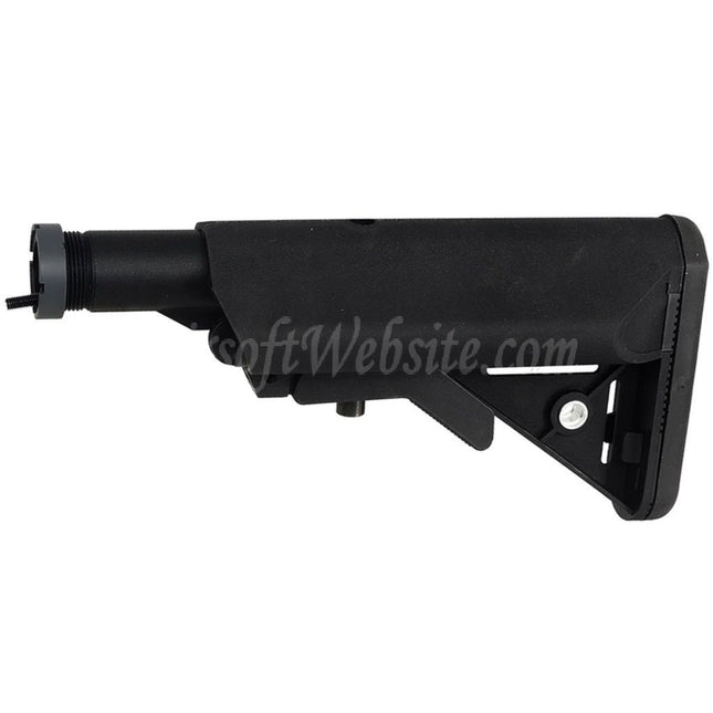 D-Boys 6-Position LMT Style Special Force Crane Stock with Tube For Tokyo Marui M4 Series AEG Rifles Airsoft Black