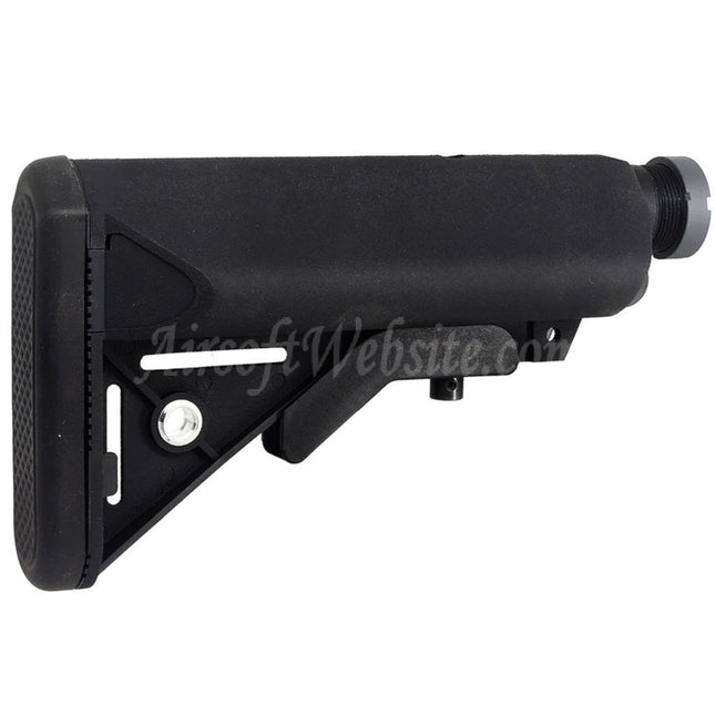 D-Boys 6-Position LMT Style Special Force Crane Stock with Tube For Tokyo Marui M4 Series AEG Rifles Airsoft Black