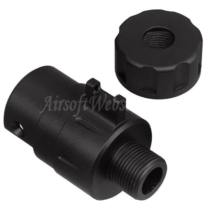 5KU CNC Aluminum Built-In Fiber Optic Front Sight Silencer Adaptor Kit -14mm CCW Thread For Action Army AAP01 GBB Pistols Airsoft