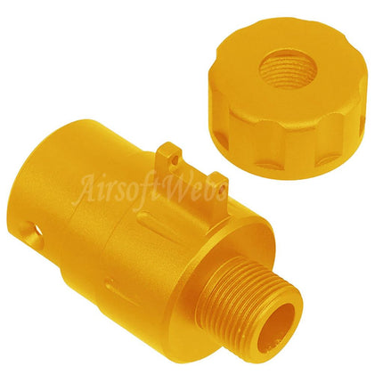 5KU CNC Aluminum Built-In Fiber Optic Front Sight Silencer Adaptor Kit -14mm CCW Thread For Action Army AAP01 GBB Pistols Airsoft