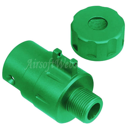 5KU CNC Aluminum Built-In Fiber Optic Front Sight Silencer Adaptor Kit -14mm CCW Thread For Action Army AAP01 GBB Pistols Airsoft