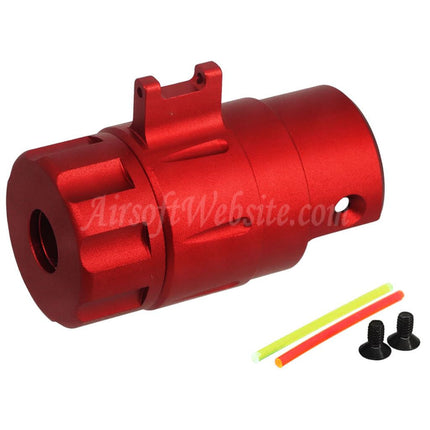 5KU CNC Aluminum Built-In Fiber Optic Front Sight Silencer Adaptor Kit -14mm CCW Thread For Action Army AAP01 GBB Pistols Airsoft