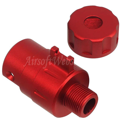 5KU CNC Aluminum Built-In Fiber Optic Front Sight Silencer Adaptor Kit -14mm CCW Thread For Action Army AAP01 GBB Pistols Airsoft