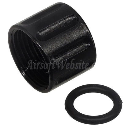 5KU Vertical Knurled Thread Protector Barrel Cover For -14mm CCW Counter-clockwise Thread Outer Barrel Pistols Airsoft