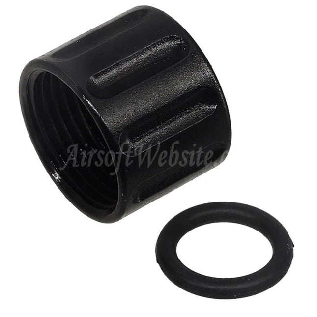 5KU Vertical Knurled Thread Protector Barrel Cover For -14mm CCW Counter-clockwise Thread Outer Barrel Pistols Airsoft