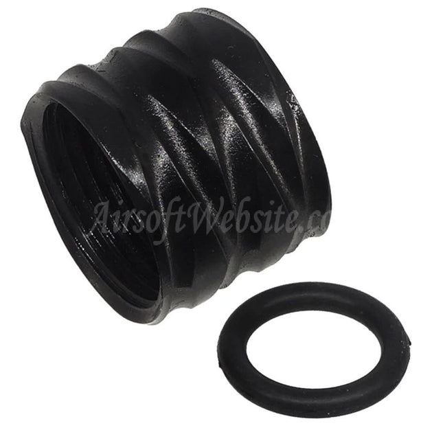 5KU Rhombus Knurled Thread Protector Barrel Cover For -14mm CCW Counter-clockwise Thread Outer Barrel Pistols Airsoft