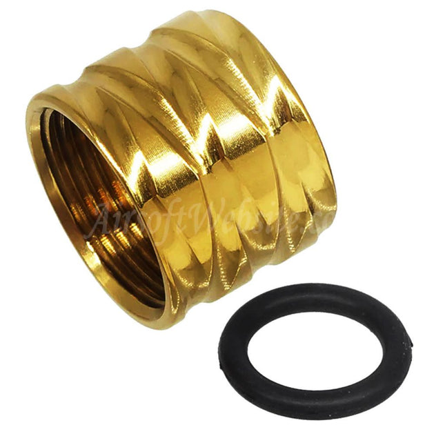 5KU Rhombus Knurled Thread Protector Barrel Cover For -14mm CCW Counter-clockwise Thread Outer Barrel Pistols Airsoft