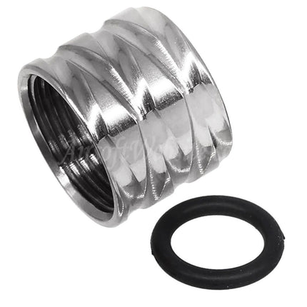 5KU Rhombus Knurled Thread Protector Barrel Cover For -14mm CCW Counter-clockwise Thread Outer Barrel Pistols Airsoft