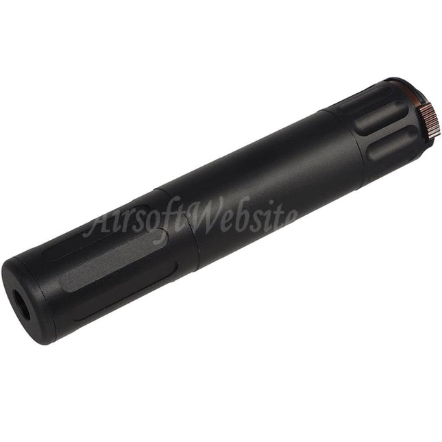 Silencieux QD 5KU 195 mm AAC SR7 avec cache-flamme à 3 broches pour fusils à canon fileté antihoraire -14 mm CCW Airsoft