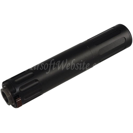 Silencieux QD 5KU 195 mm AAC SR7 avec cache-flamme à 3 broches pour fusils à canon fileté antihoraire -14 mm CCW Airsoft