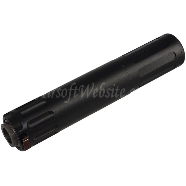 Silencieux QD 5KU 195 mm AAC SR7 avec cache-flamme à 3 broches pour fusils à canon fileté antihoraire -14 mm CCW Airsoft