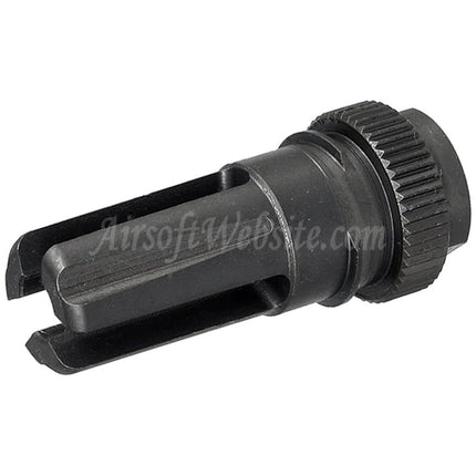 Silencieux QD 5KU 195 mm AAC SR7 avec cache-flamme à 3 broches pour fusils à canon fileté antihoraire -14 mm CCW Airsoft