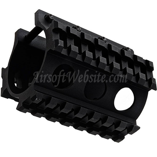 Rail suppresseur Picatinny LCT 3 côtés 75 mm 7 emplacements 20 mm pour fusils AS VAL VSS série Airsoft noir
