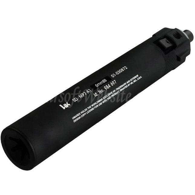 VFC (H&K licensed) Quick Detach MP7A1 Silencer Suppressor For KSC MP7 Series GBB Rifles Airsoft Black