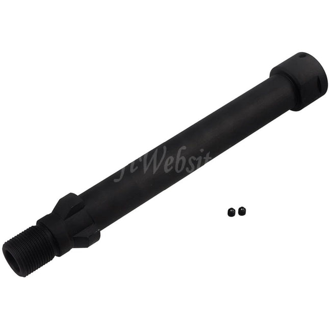 BBT 142mm CNC Steel Outer Barrel -14mm CCW Counter-clockwise Thread For Maruyama SCW-9 PRO-G Series GBB SMG Rifles Airsoft Black