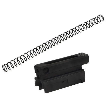 BBT CNC Steel Bolt Carrier with 120% Recoil Spring For Maruyama SCW-9 PRO-G Series GBB SMG Rifles Airsoft Black