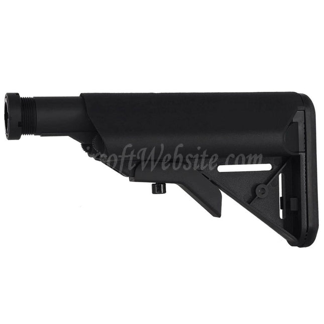 CYMA LMT Style 5-Positions Retractable Crane Stock with Buffer Tube For M4 M16 Series AEG Rifles Airsoft Black